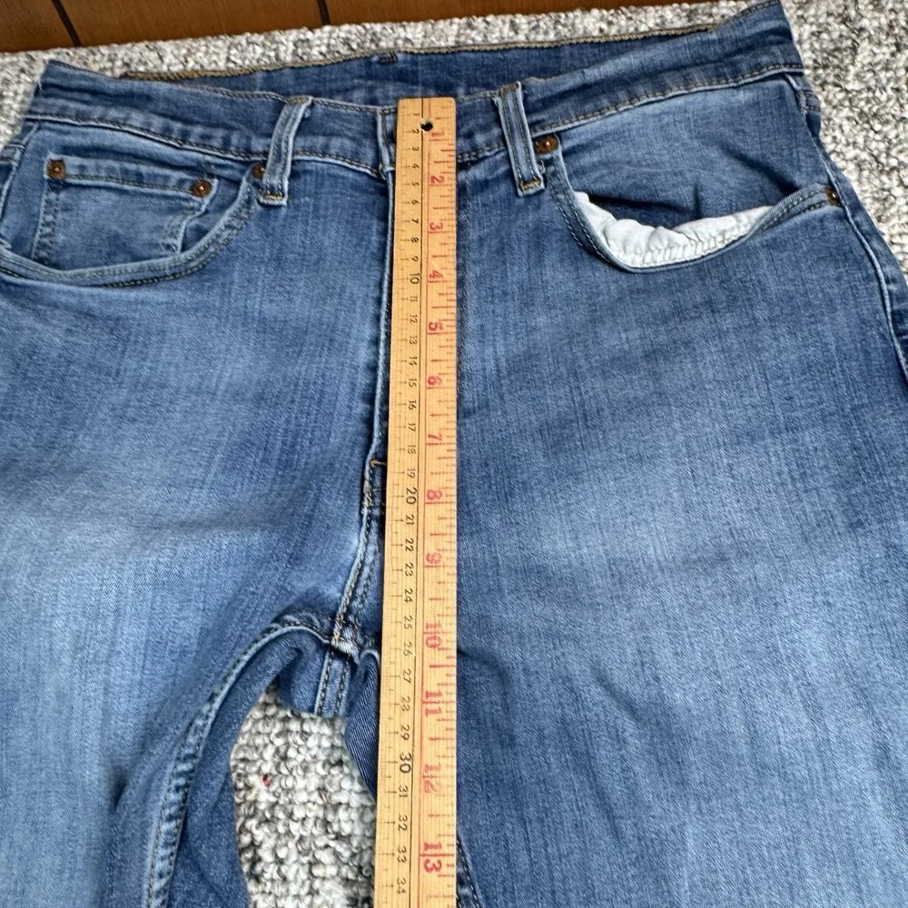 Levis 502 Jeans Mens 32x24 Fits 32x32 Regular Tapered Fit Blue Denim